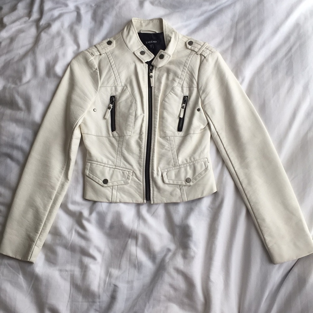 Bebe Faux Leather Moto Jacket